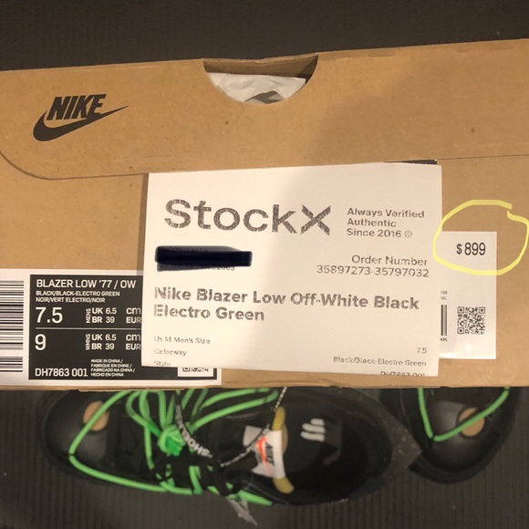 (Final Drop 6/4/22) Off-White x Blazer Lows Size 7.5 New w/tags & OG Zip Tie - Picture 13 of 14